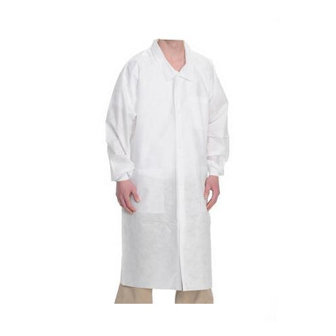 ValuMax 3660WH2XL Extra-Safe Lab Coats Knee Length White 2XL 10/Pk