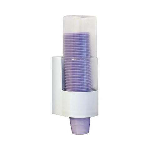Crosstex PCC Plastic Drinking Cup Dispenser with White Base for 3.5 Oz & 5 Oz