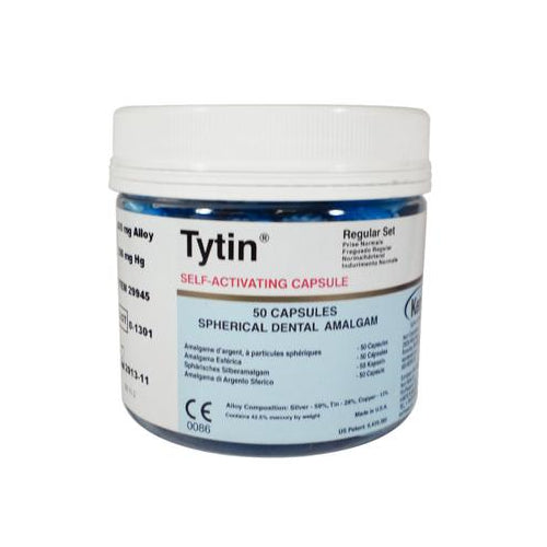 Kerr Dental 29945 Tytin Regular Set 1 Spill Amalgam Capsules 400 mg 50/Pk