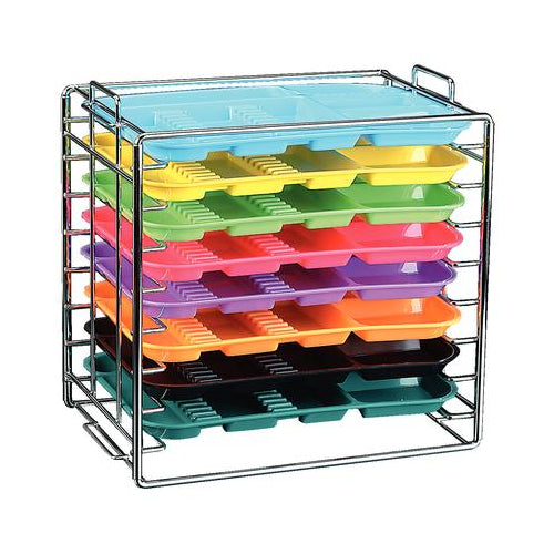 Plasdent 300TRB-C Stackable Tray Rack for Size B Chrome 14.5