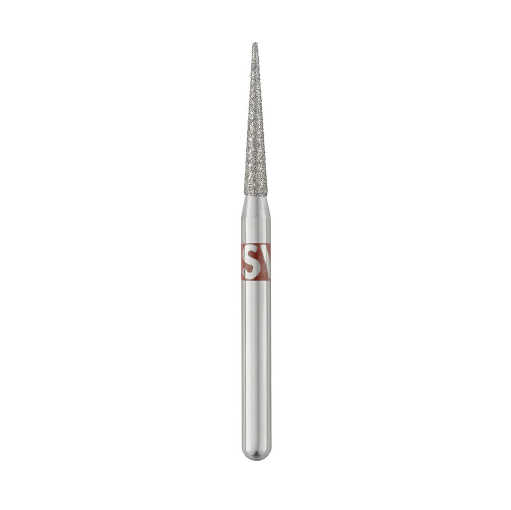 SS White 858-013F Piranha FG Friction Grip Needle Shaped Fine Grit Diamond Burs 25/Pk