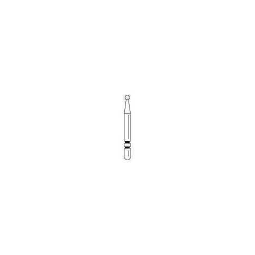 Abrasive Technology #135 FG Friction Grip Two Striper Round Coarse Grit Diamond Burs 5/Pk