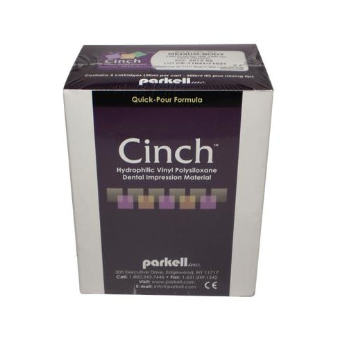 Parkell S454S Cinch Platinum Medium Body Regular Set VPS Bite Registration Split Cartridges 4/Pk