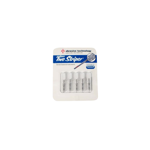 Premier Dental 2015172 Two Striper Friction Grip FG #283.4F Fine Football Shaped Diamond Burs 5/Pk