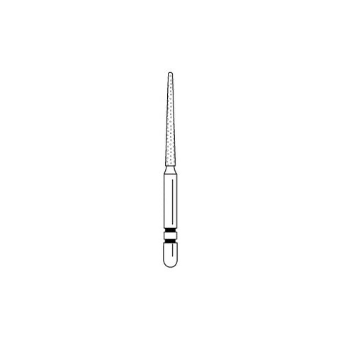 Premier Dental 2015039 Two Striper FG 797.11M Cone Shaped Medium Grit Diamond Burs 5/Pk