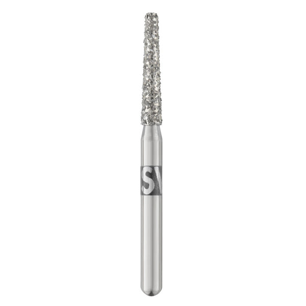 SS White 847KR-016SC-S Piranha FG Friction Grip Short Shank Modified Flat End Taper Super Coarse Grit Diamond Burs 25/Pk