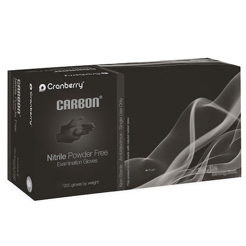 Cranberry CR3239 Carbon Black Nitrile Examination Gloves Extra Large 200/Box