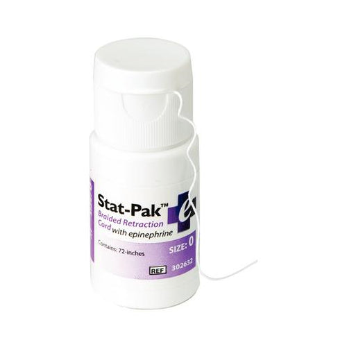 Vista Dental 302632 Stat-Pak Impregnated Retraction Cord With Epinephrine #0 72"