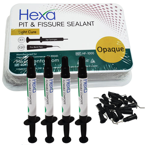 Hygedent HF-1000 Hexa Pit & Fissure Sealant Light Cure Opaque Pink 4/Pk 2 Gm