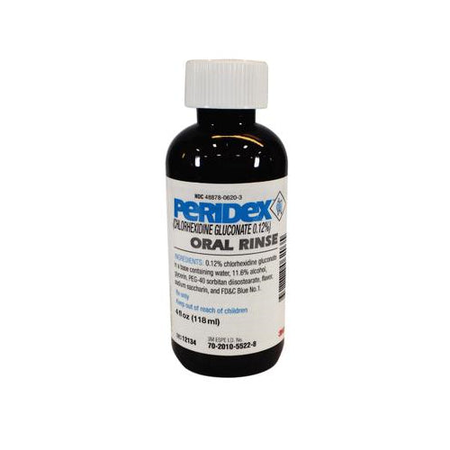 3M ESPE 12134 Peridex Chlorhexidine Gluconate 0.12% Oral Rinse Mint 4 Oz Bottle
