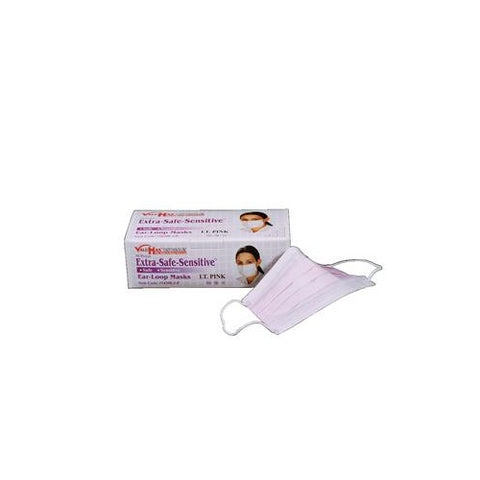 ValuMax 5430E-LP Extra-Safe Sensitive Earloop Face Masks Light Pink 99.7% PFE 50/Box