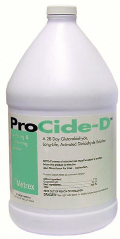 Metrex 10-2860 ProCide-D 28 Day Sterilizing & Disinfecting Solution 2.5% Glutaraldehyde 1 Gallon 4/Pk