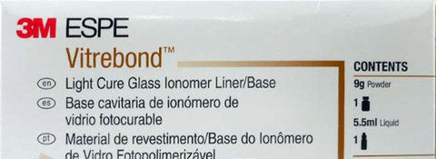 3M ESPE 7510 Vitrebond Light Cure Glass Ionomer Liner Base Kit 9 Gm