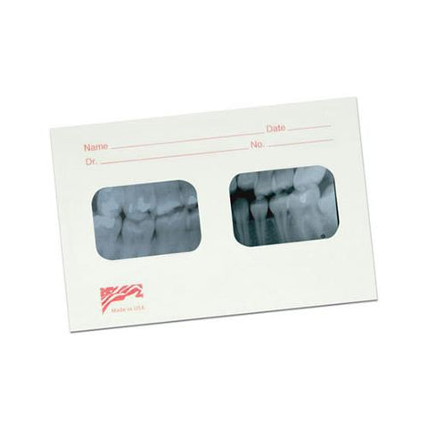 Dentsply Rinn 10-0161 Eezeemount Gray Cardboard X-Ray Film Mounts 2V 4H #2 100/Bx