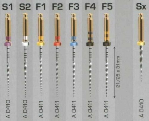 Dentsply Maillefer A040922190112 ProTaper Universal Rotary File 21mm Assorted 6/Pk