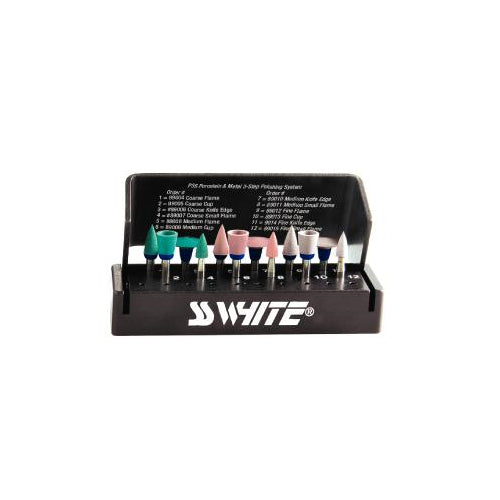 SS White 89016 Jazz P3S Porcelain & Metal Dental Polishers Kit