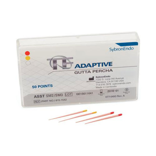 Kerr Dental 815-1542 SybronEndo TF Adaptive Gutta Percha Points Assorted SM2 SM3 50/Pk