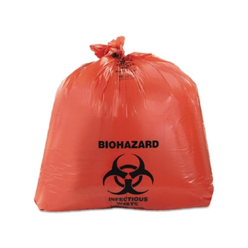 Plasdent PS8653 Biohazard Bags Can Liner 10 Gallon Red 250/Pk