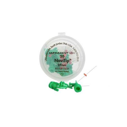 Ultradent 1354 NaviTip Dental Delivery Tips 30 Gauge 27mm Green 20/Pk