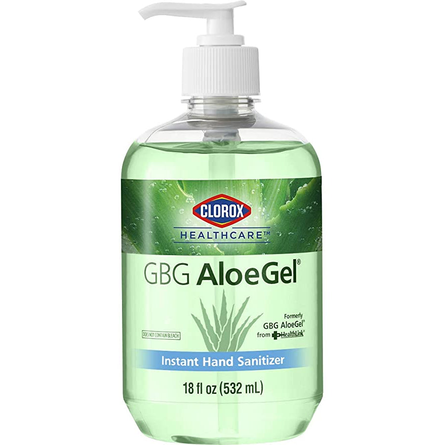 Clorox 32375 AloeGel Instant Hand Sanitizer Pump Bottle 18 Oz