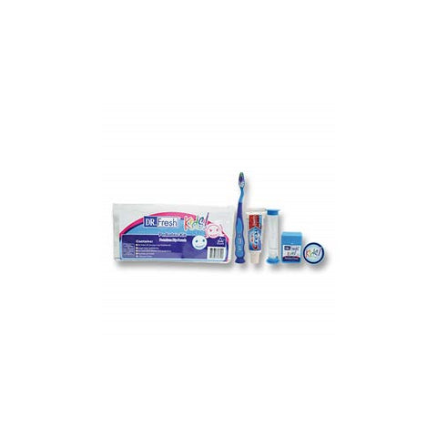 J&J Dental 530312-12 Dr. Fresh Jr. Pediatric Kit Toothbrush Toothpaste Floss 12/Pk