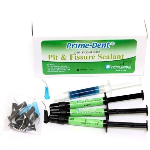 Prime Dental 007-022 Pit & Fissure Sealant Syringe Kit Clear Contains Fluoride