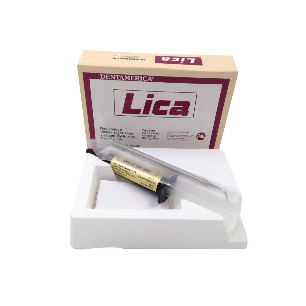 Dentamerica 250 Lica Light-Curing Radiopaque Calcium Hydroxide Paste Kit 8 Gm