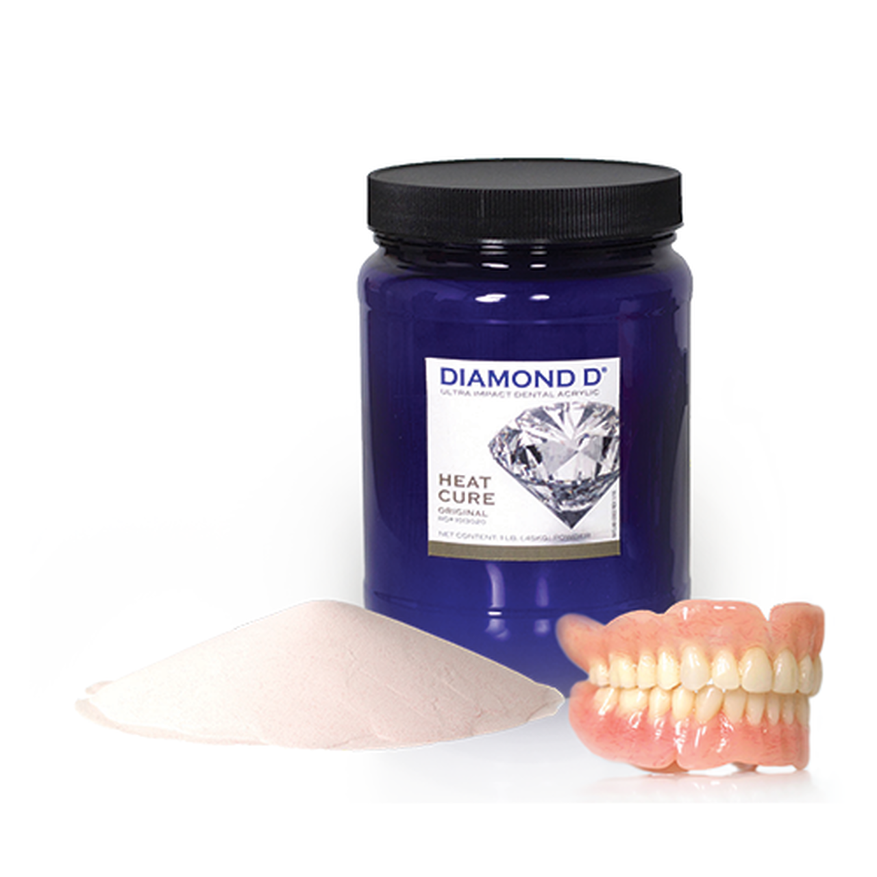 Keystone 1013061 Diamond D Ultra Impact Acrylic Heat Cure Original Powder & Liquid 1 Lb 8 Oz