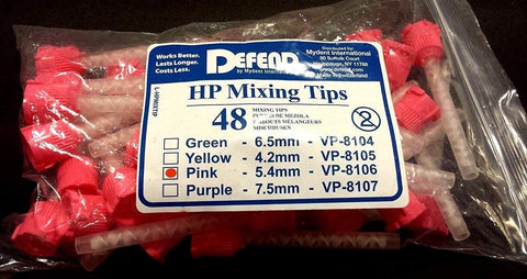 Mydent VP8106 Defend HP Dental Mixing Tips 5.4 mm Pink 48/Pk