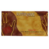 House Brand Dentistry SM98227 Supermax Non-Sterile Latex Examination Gloves Powder Free Medium 100/Bx