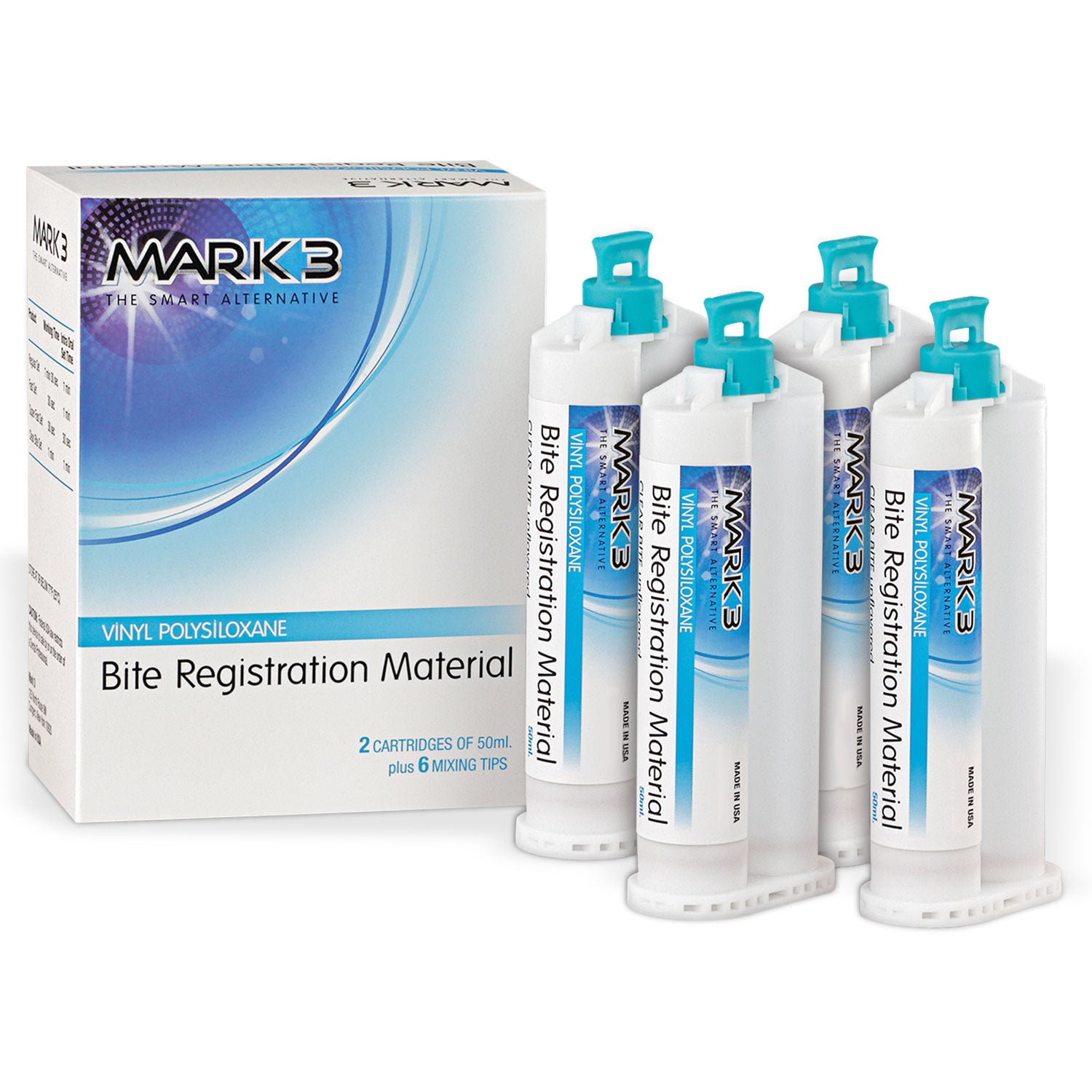 Mark3 0220-4 Bite Registration Dental Material Super Fast Set 4/Pk 50 mL