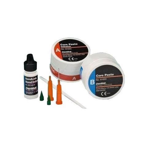 Denmat 030622100 Core Paste Composite Regular Set with Fluoride White Jar Kit