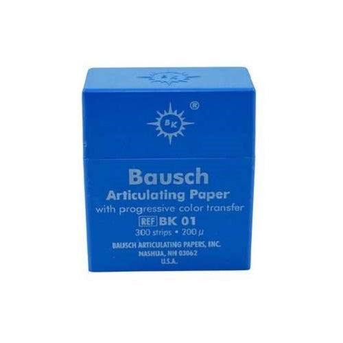 Bausch BK01 Articulating Paper Strips .008" 200 Microns Blue 300/Pk