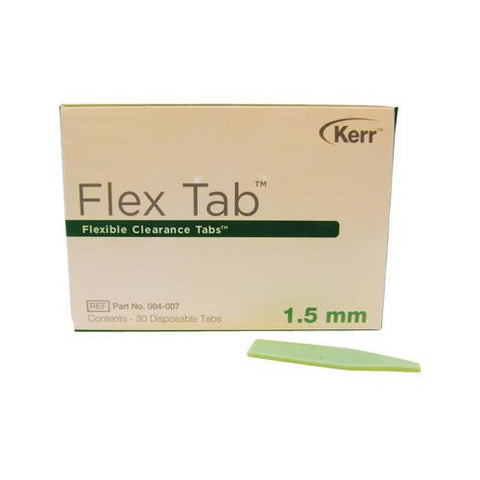 Kerr Dental 4007 Flex Tabs Flexible Clearance Tablets Green 1.5mm 30/Pk