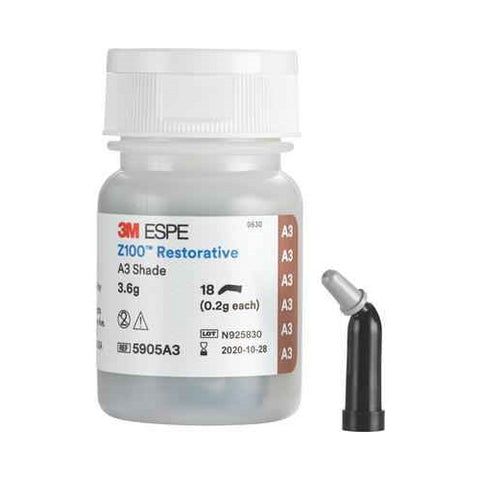 3M ESPE 5905A3 Z100 Universal Hybrid Composite Restorative Compules A3 18/Pk 0.2 Gm