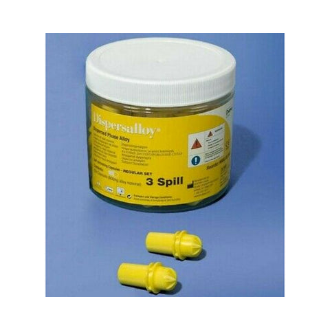 Dentsply 66002863 Dispersalloy Fast Set 3 Spill Phase Alloy Amalgam 800 mg 50/Pk