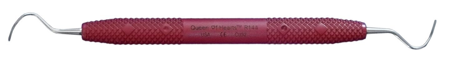 PDT R144 Queen of Hearts Double End Periodontal Finishing Currette Resin Handle