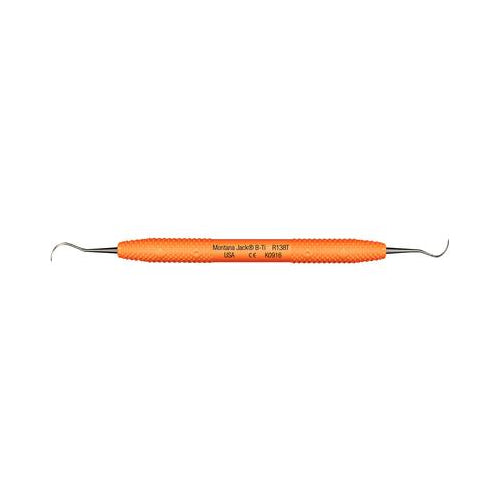 PDT R138T Montana Jack Double End B-Ti Dental Implant Scaler Titanium Orange