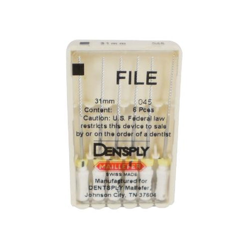 Dentsply A012D03104504 K-Files #45 31mm Stainless Steel 6/Pk 671168