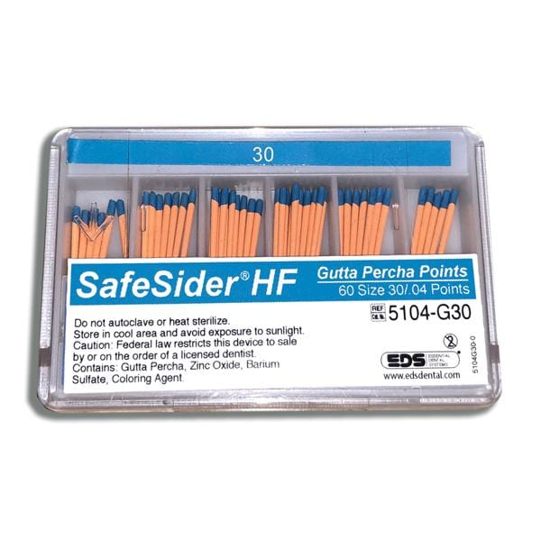 Essential Dental Systems 5104-G30 SafeSider HF Rotary Gutta Percha Points 30mm #04 60/Pk