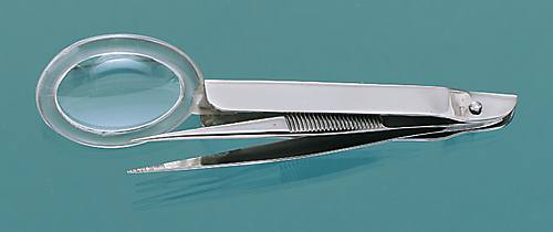 Miltex Integra V96-329 Vantage Splinter Forceps 93mm with Magnifier