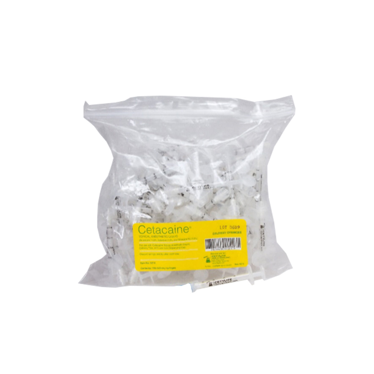 Cetylite 0219S Cetacaine Topical Liquid Delivery Luer Lock Syringes 50/Pk