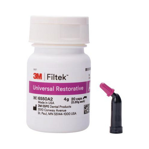 3M ESPE 6550A2 Filtek Universal Composite Restorative Capsules A2 20/Pk 0.2 Gm