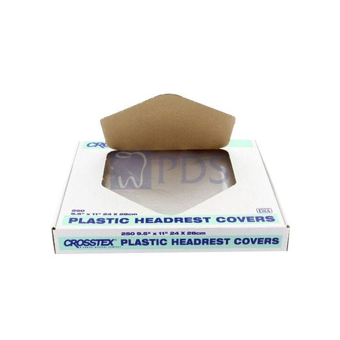 Crosstex L0CP Dental Headrest Covers Plastic Clear 9.5