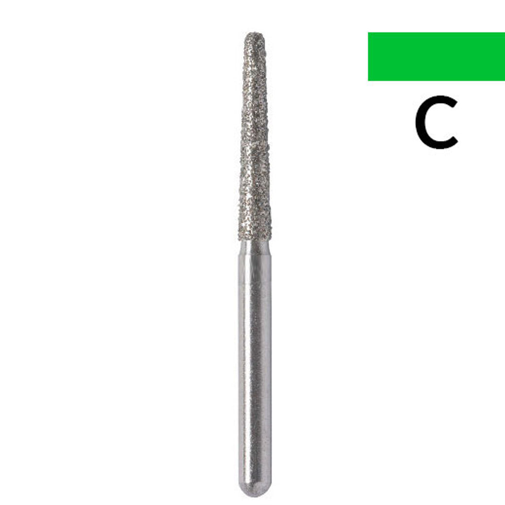 Axis Dental C856-014 NTI FG Friction Grip Round End Taper Coarse Grit Diamond Burs 5/Pk