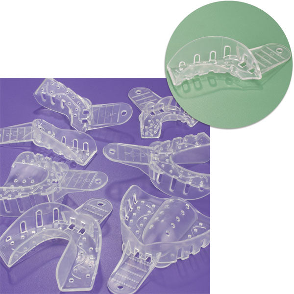 Plasdent ITC-ULLR Excellent Crystal Impression Trays #8 Upper Left Lower Right 12/Pk