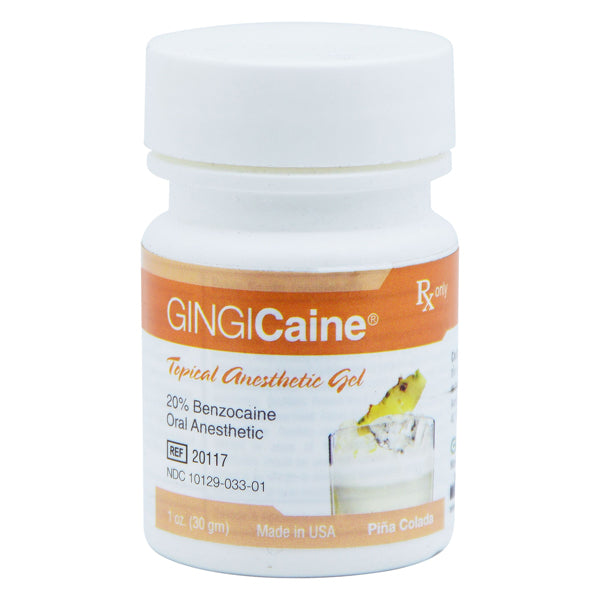 Gingi-Pak 20117 Gingicaine Topical Gel Pina Colada 1 Oz Jar 2011P