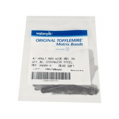 WaterPik 34604-4 Original Tofflemire Dead Soft Matrix Band 2 Universal .001 in (36/Pk)