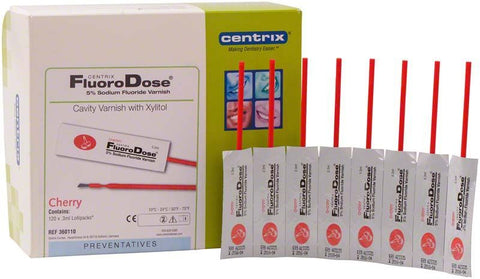Centrix 360110 Fluorodose Dental Fluoride Varnish Cherry 120/Pk