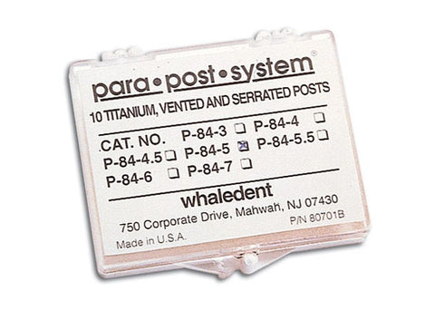 Coltene Whaledent P84-5 ParaPost Titanium Posts .050" Red 10/Pk